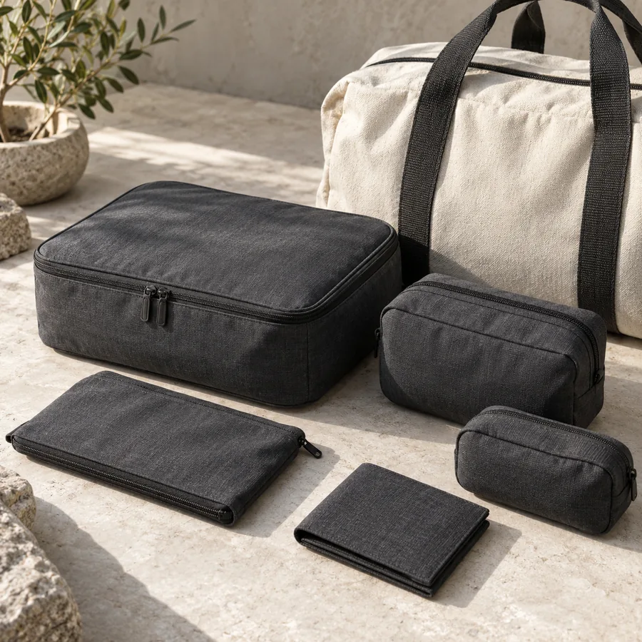 Unbranded travel organizer pouches and cases